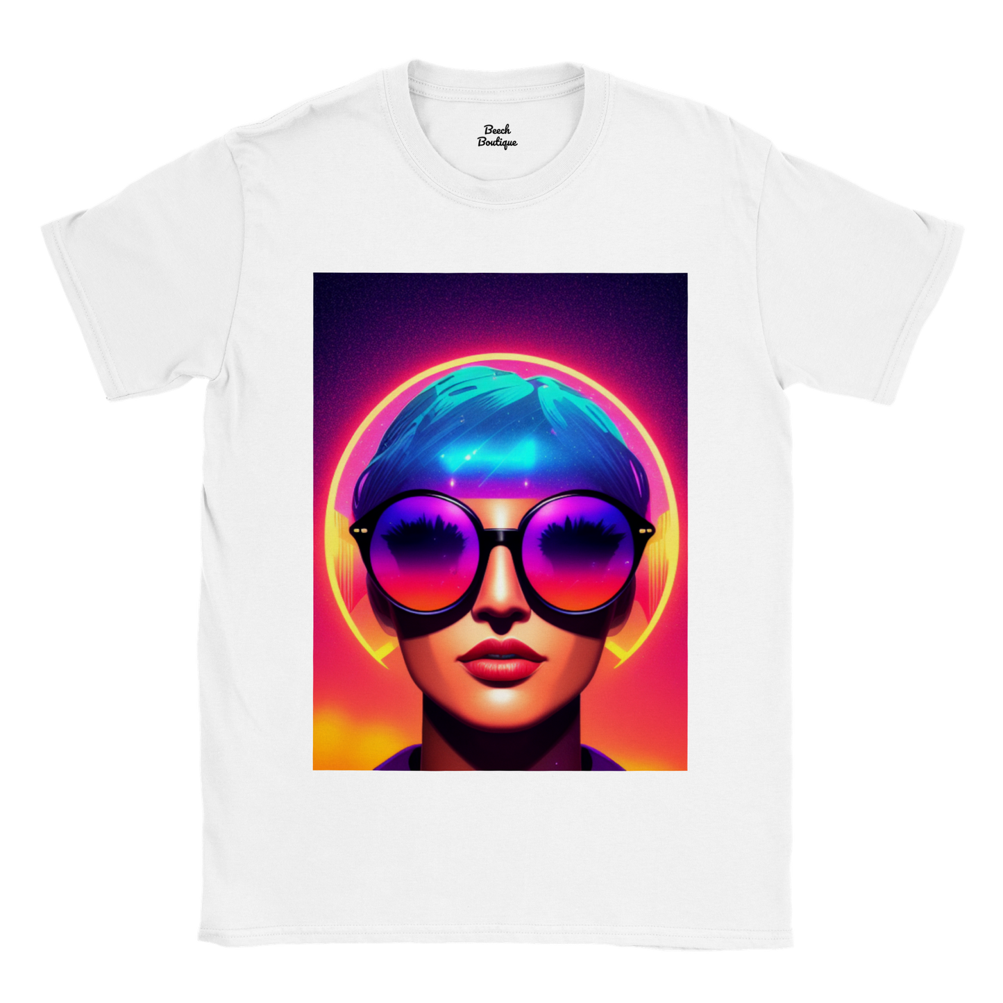 Vibrant Woman In Sunglasses Unisex T-shirt