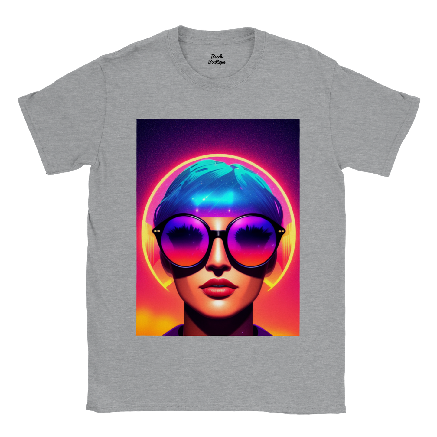 Vibrant Woman In Sunglasses Unisex T-shirt