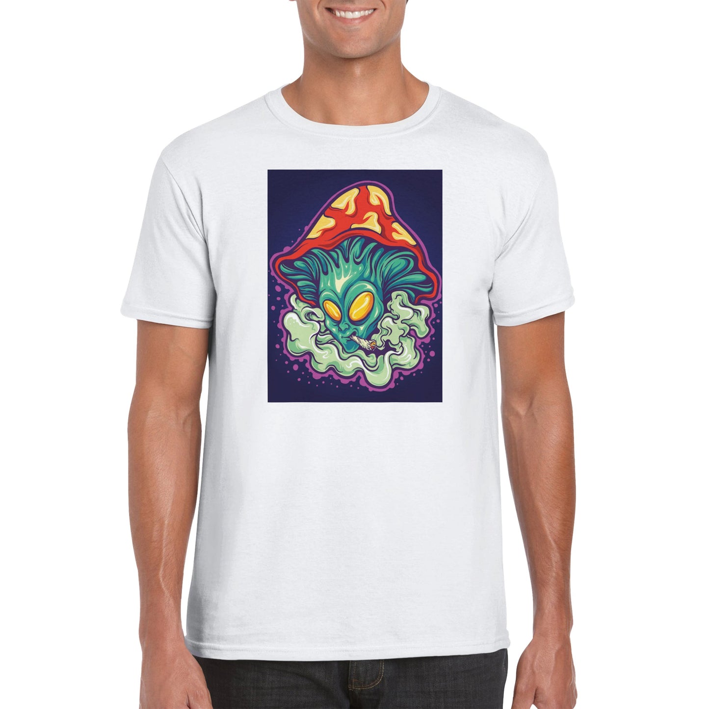 Trippy Alien Unisex Crewneck T-shirt
